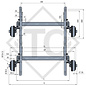 Conjuntos ejes tándem con freno 2100kg SWING tipo de eje CB 2/1054, 49.21.379.131