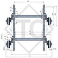 Conjuntos ejes tándem con freno 2700kg SWING tipo de eje CB 2/1354, 49.25.379.125