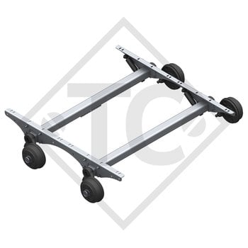 Braked tandem axle unit 2700kg SWING axle type CB 2/1355, 49.25.379.150