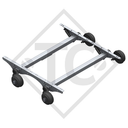 Conjuntos ejes tándem con freno 2700kg SWING tipo de eje CB 2/1355, 49.25.379.175