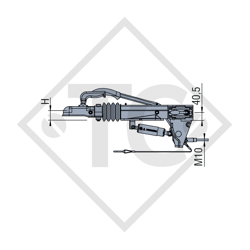 Commande de freinage avec semelle en V type ZAF 2.5-3, 1350 à 2500kg, 48.41.581.000