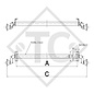 Essieu PLUS OPTIMA 750kg non freiné type d'essieu 700-5 et brides hautes