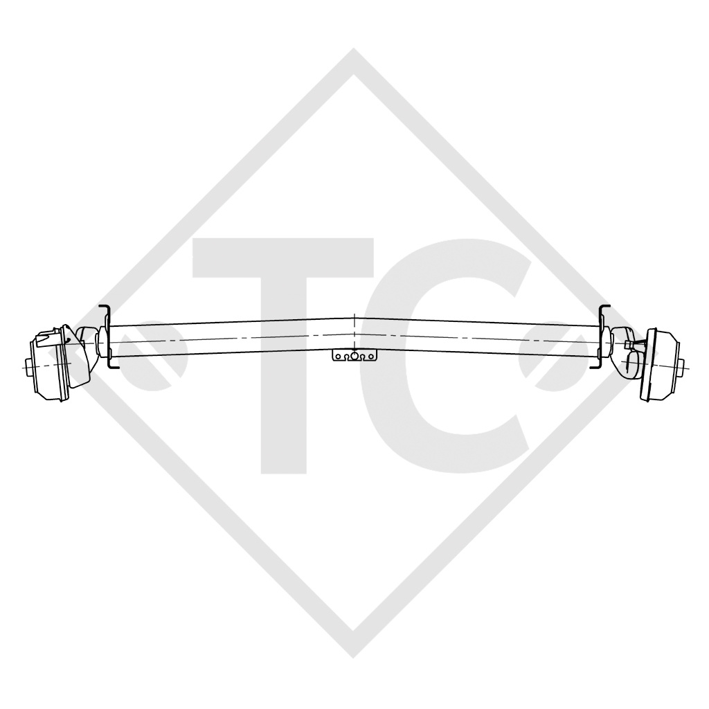 Braked axle 1500kg EURO1 axle type DELTA SIN 14-1, ADRIA Caravan