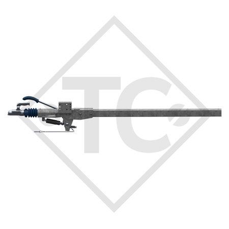 Zugeinrichtung ZAAR 1.35-1 mit Auflaufeinrichtung ZAAQ1.35-3 / ZDG7-3 Deichselprofil gerade 750 bis 1350kg, 48.25.181.101