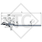 Drawbar installation ZAAR 2.0-3 with overrun device ZAAQ2.0-3 / ZDG8-3 drawbar section cranked 1250 to 2000kg, 48.36.381.086