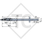 Drawbar installation ZAAR 3.0-1 with overrun device ZAAQ3.0 / ZDG10-3 drawbar section straight 1800 to 2800kg, 48.46.181.005