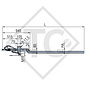 Commande de freinage ZAAR 2.0-3 avec timon freiné ZAAQ2.0-3 / ZDG8-3 coude carré 1250 à 2000kg, 48.36.381.088