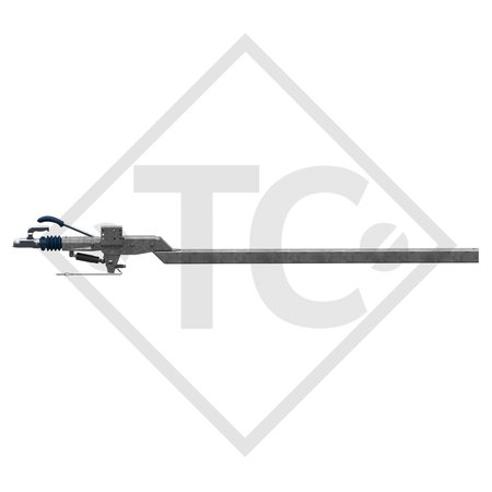 Drawbar installation ZAAR 2.0-3 with overrun device ZAAQ2.0-3 / ZDG8-3 drawbar section cranked 1250 to 2000kg, 48.36.381.089