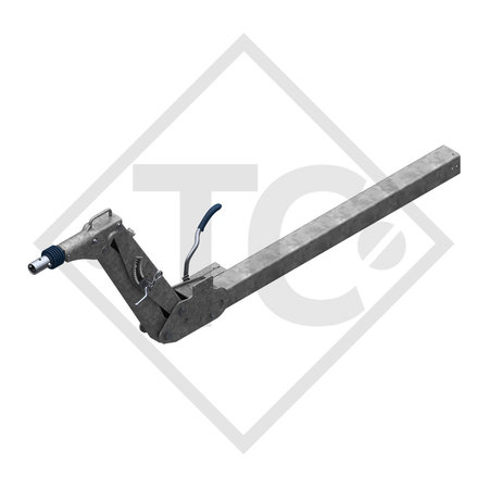 Zugeinrichtung ZAV 1.6-5 mit Auflaufeinrichtung AE 2.7-1 D höhenverstellbar, mit Deichselprofil 1200 bis 1600kg, 47.29.470.062