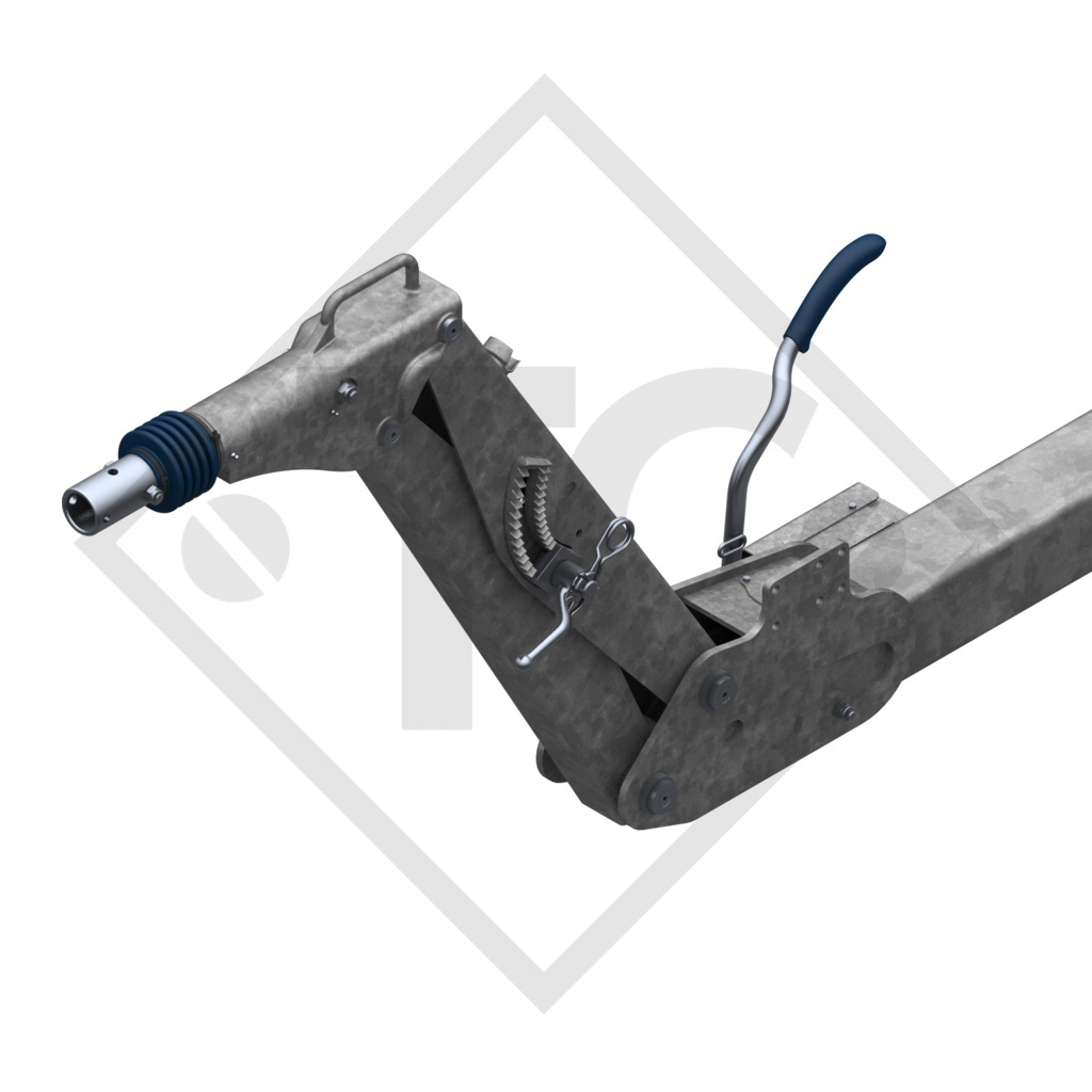 Repulsore ZAV 1.6-5 con freno a repulsione AE 2.7-1 D regolabile in altezza, con timone 1200 - 1600kg, 47.29.470.061