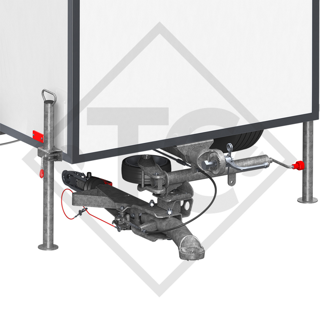 Auflaufeinrichtung vierkant Typ 161 S - ZE 252R mit Deichselprofil abnehmbar 950 bis 1600kg