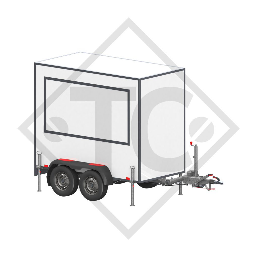 Auflaufeinrichtung vierkant Typ 161 S - ZE 252R mit Deichselprofil abnehmbar 950 bis 1600kg