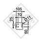 Square overrun device type 161 S - ZE 252R with removable drawbar section from 950 to 1600kg