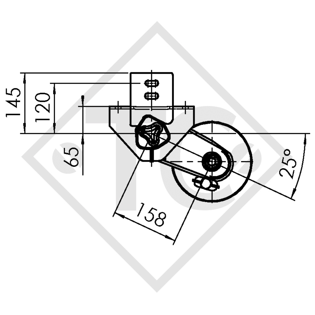 Eje con freno 900kg EURO COMPACT tipo de eje B 850-5