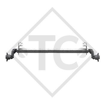 Eje sin freno 750kg PLUS OPTIMA tipo de eje 700-5 con soporte intermedio aumentado