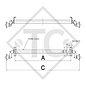 Assale sfrenato 750kg PLUS OPTIMA tipo di assale 700-5 e supporto alta