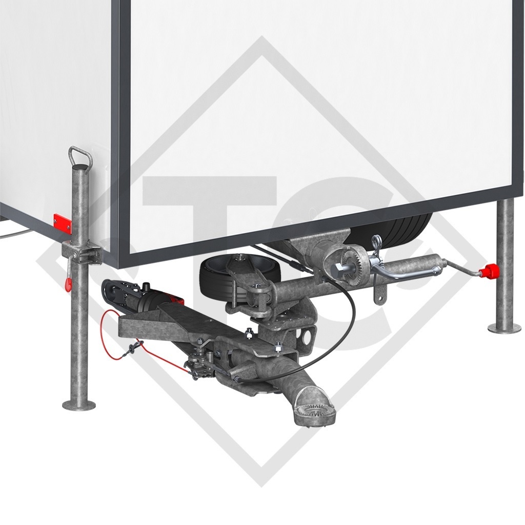 Enganche de inercia cuadrado modelo 161 S - ZE 252R con lanza desmontable 950 a 1600kg