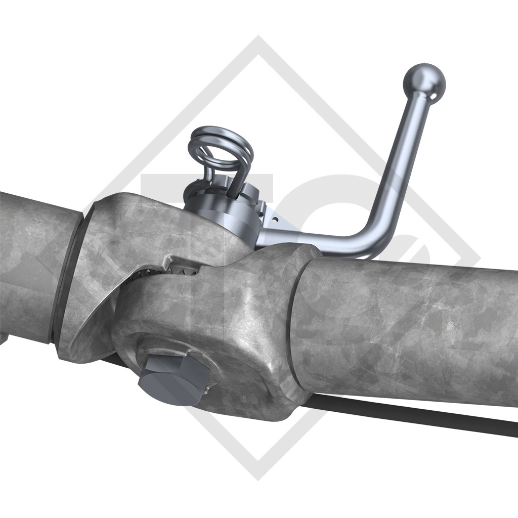 Auflaufeinrichtung vierkant Typ 251 S - ZE 252R mit Deichselprofil abnehmbar 1500 bis 2600kg