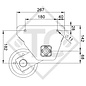 Eje sin freno 750kg ECO tipo de eje CB 754, 46.14.000.002, HUMBAUR