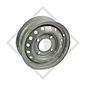 Trailer rim 4.50Jx13 H2, 4/95.5/139.7, ET +25.4, 355054, IFOR WILLIAMS, suitable for all common trailer types