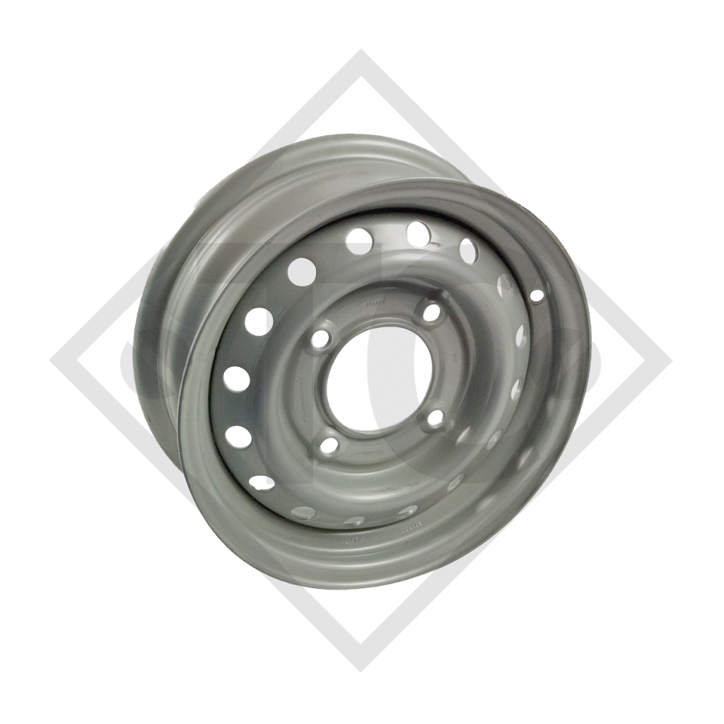 Trailer rim 4.50Jx13 H2, 4/95.5/139.7, ET +25.4, 355054, IFOR WILLIAMS, suitable for all common trailer types