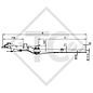 Timon coude carré freiné type 251 S - K26-S avec timon pivotant 1500 à 2600kg