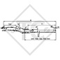 Timon coude carré freiné type 2,8 VB/1-C - K35-S avec timon pivotant 2500 à 3500kg