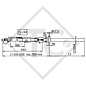 Timon coude carré freiné type 2,8 VB/1-C - K35-S avec timon pivotant 2500 à 3500kg