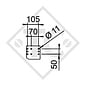 Freno a repulsione quadro tipo 2,8 VB/1-C - K35-S con timone girevole lateralmente 2500 - 3500kg