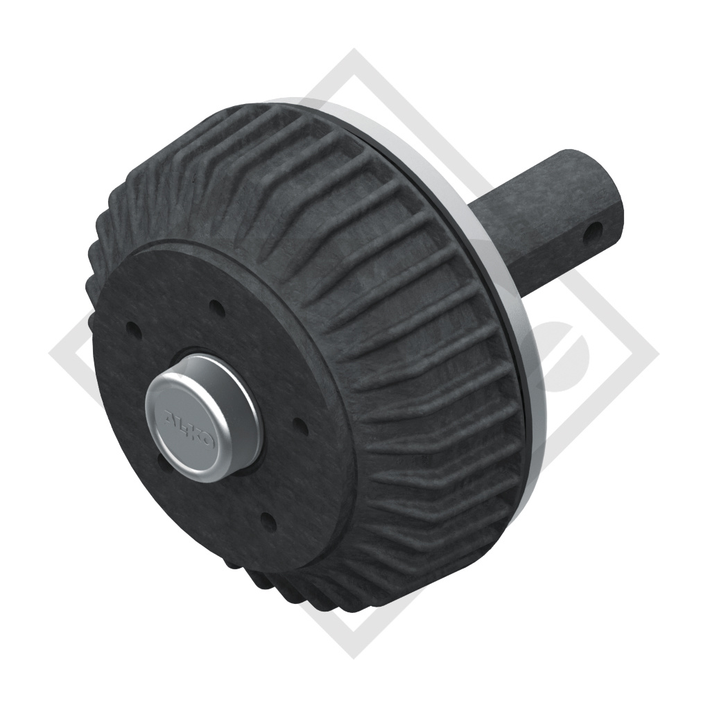 Wheel brake 2051 Ab PLUS pair 1500kg with stub for screwing in, watertight