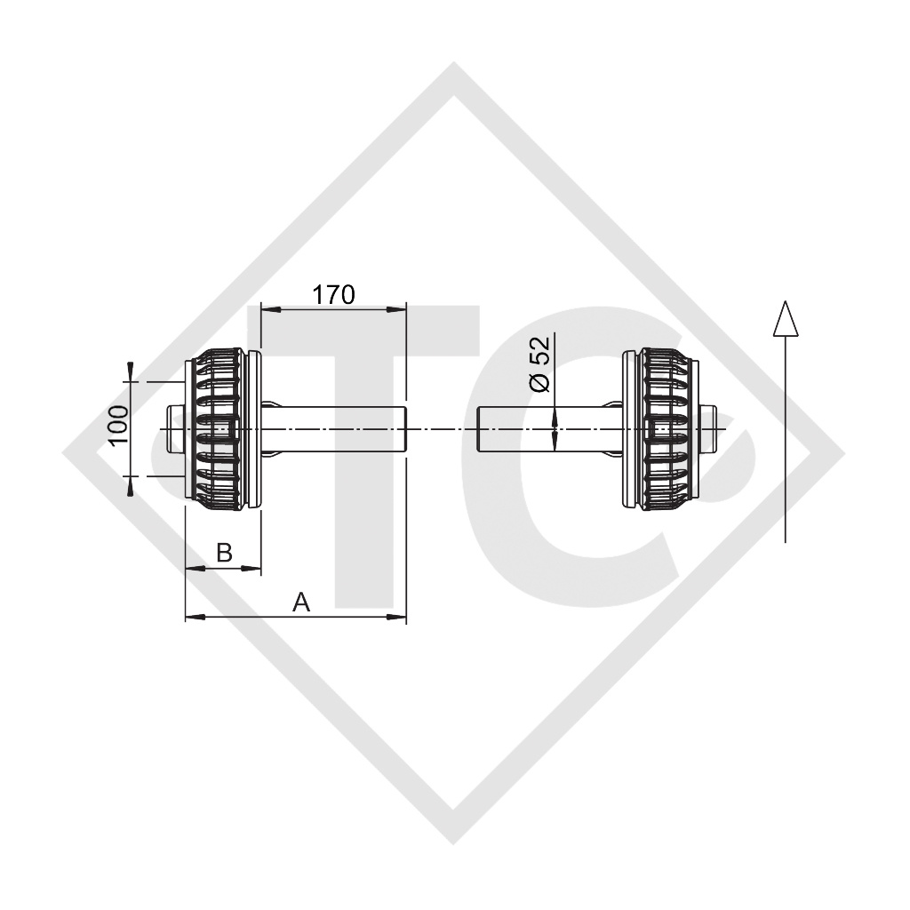 Wheel brake 1637 (pair), watertight