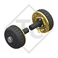 Wheel brake 2361 Ab PLUS pair 1800kg with stub for screwing in