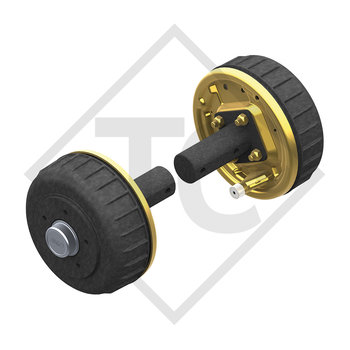 Wheel brake 2361 Ab PLUS pair 1800kg with stub for screwing in, watertight