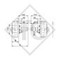 Wheel brake 2361 Ab PLUS pair 1800kg with stub for screwing in