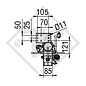 Overrun device V type ZAF 3.5-3, 2500 to 3500kg, 48.51.583.002