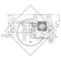 Achse gebremst 1350kg / 1400kg Achstyp SCB 1305/1355, 46.24.316.915, 46.25.379.955 - NACHBAU, DA ORIGINAL NICHT MEHR LIEFERBAR!