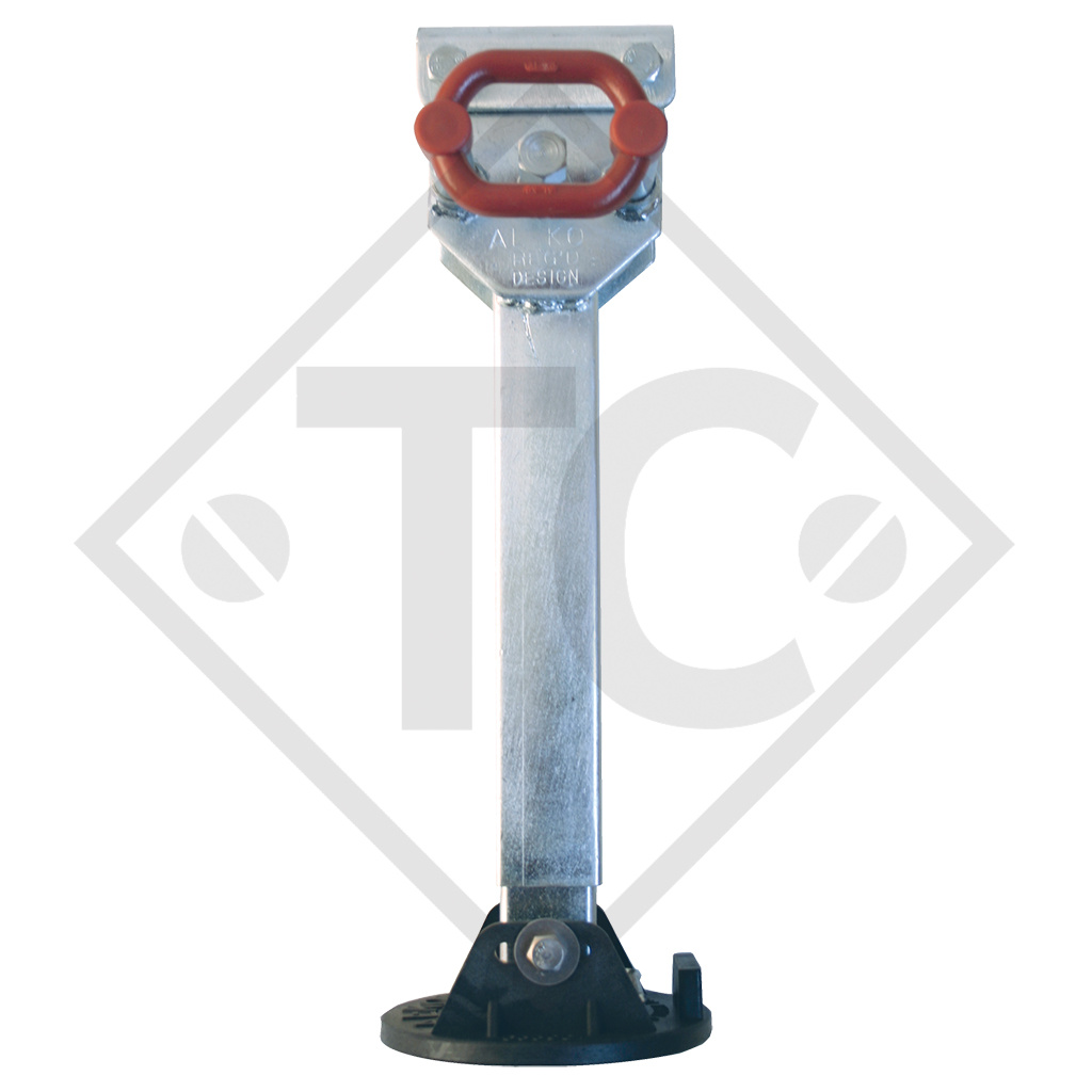 Steady leg, spindle □45mm square, pivoting sideways (steps of 6x30°), 1224068, suitable for all trailer types