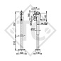 Steady leg, spindle 57mm round, pivoting 90° sideways, 1223190, suitable for all trailer types