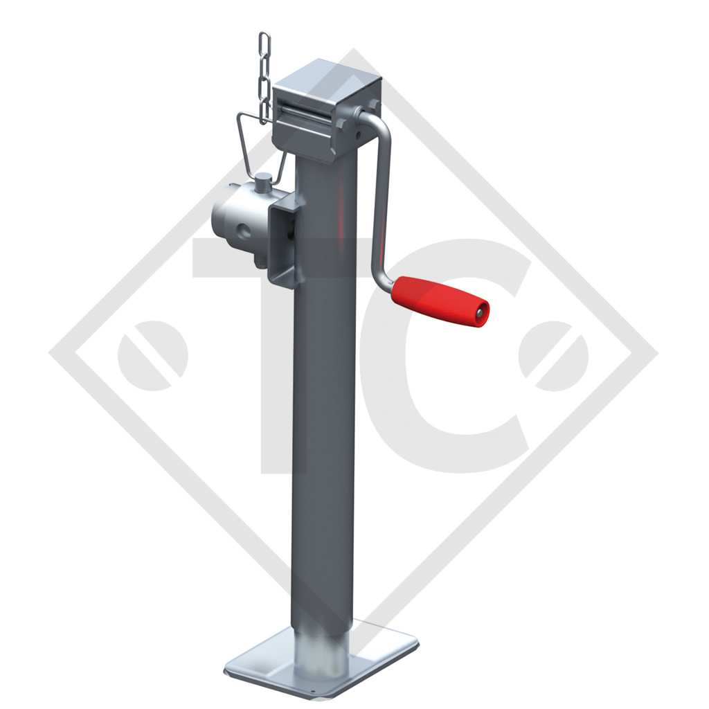 Steady leg, spindle 57mm round, pivoting 90° sideways, 1223190, suitable for all trailer types