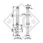 Apoyo con husillo 70x70mm cuadrado y hexágon SW 19 (valores clave 19), 1368313, para los remolques convencionales