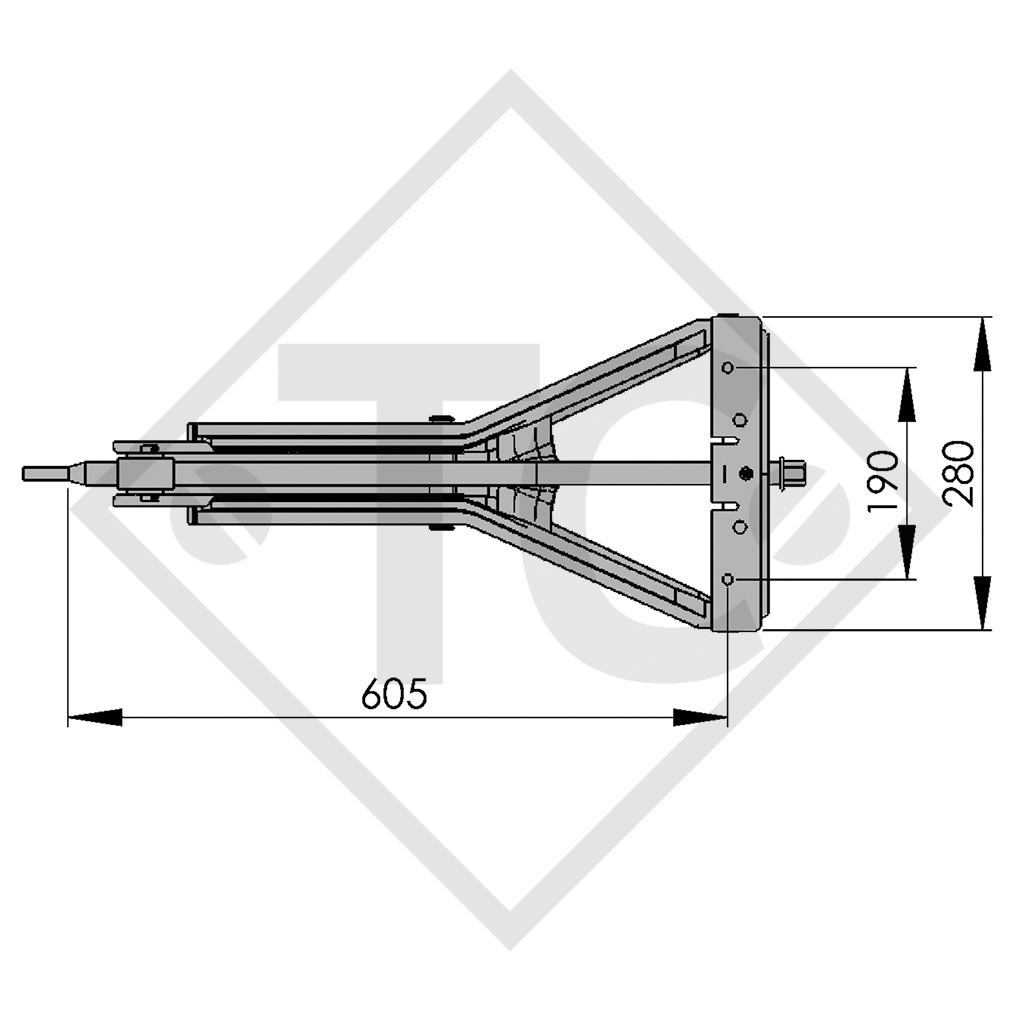 Steckstütze 1000kg kurz