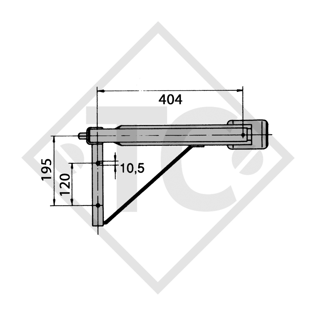 COMPACT corner steady load capacity 800kg, for front right and rear left, suitable for all trailer types