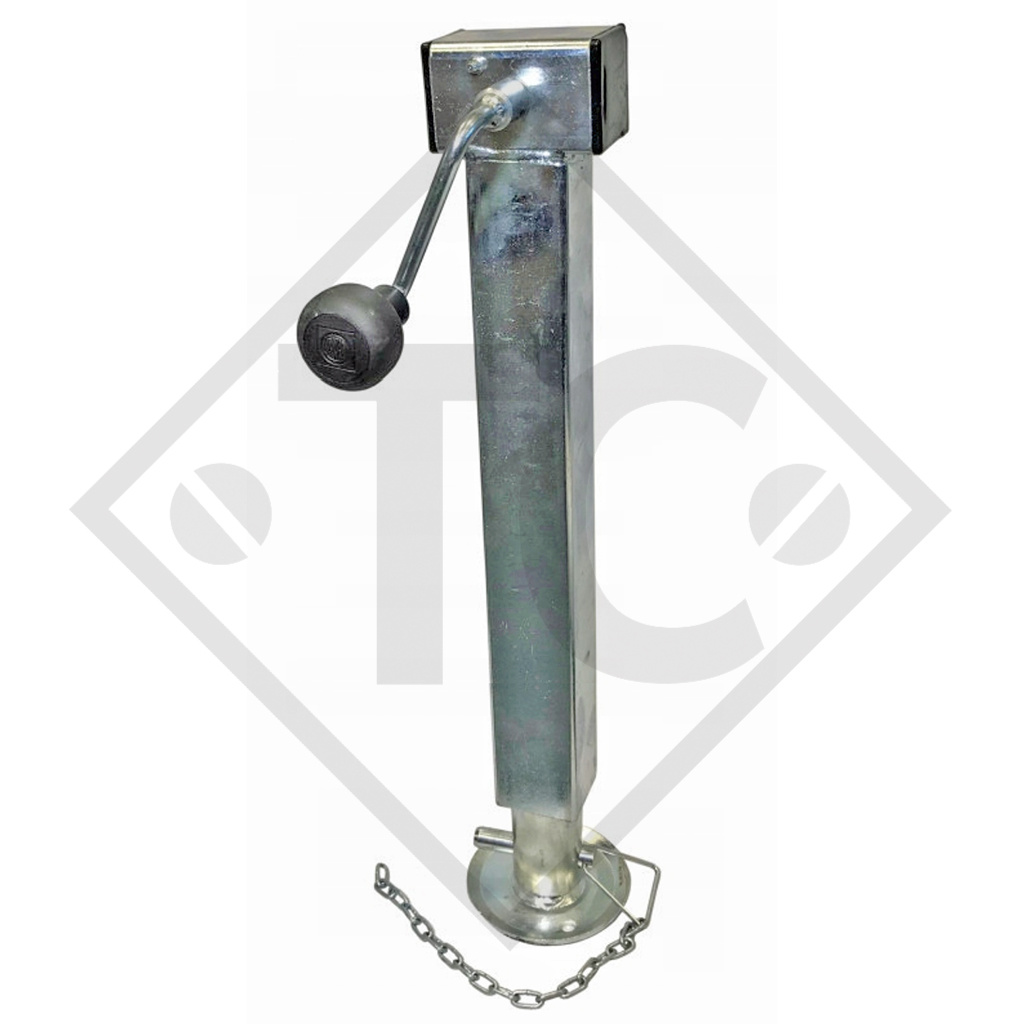 Steady leg, spindle □60mm square, pivoting 90° sideways, 1863474, suitable for all trailer types