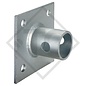 Steady leg, spindle 60x60mm square with adapter, pivoting 90° sideways, 1863472, suitable for all trailer types