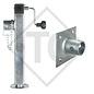 Steady leg, spindle 60x60mm square with adapter, pivoting 90° sideways, 1863472, suitable for all trailer types