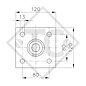 Stützfuß Spindel 60x60mm vierkant mit Adapter, 90° seitlich schwenkbar, 1863472, passend für alle gängigen Anhängertypen