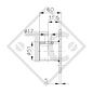 Apoyo con husillo □60mm cuadrado, abatible 90° lateralmente, 1863472, para los remolques convencionales