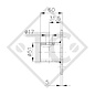 Béquille basculables 60x60mm carré avec adaptateur, basculable de côté 90°, 1863472, pour tous types courants de remorques