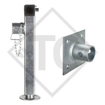 Apoyo con husillo 57mm redondo, abatible 90° lateralmente, 1863471