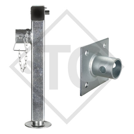 Stützfuß Spindel 57mm rund, 90° seitlich schwenkbar, 1863471